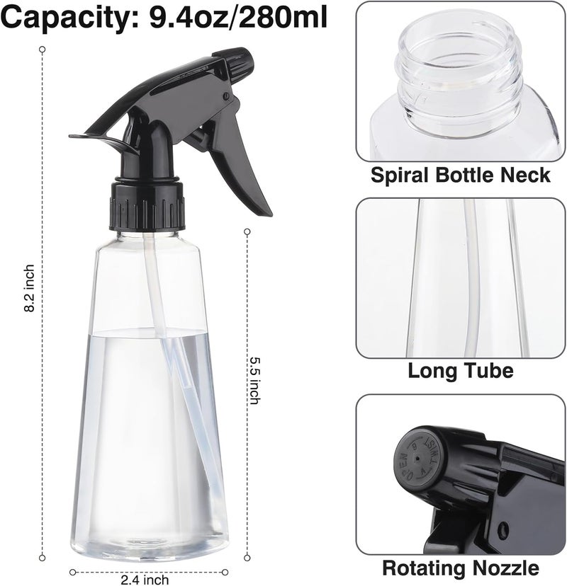 Dymoece Plastic Spray Bottles, 2 Pack Water Fine Mist Spray Bottles for Plants, Cleaning, Cooking, Pet Leak Proof Cleaning Spray Bottle - Image 2